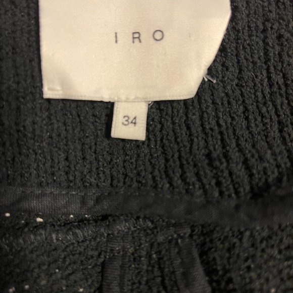 IRO Black Dana Jacket Knit Moto Full Zip - Picture 8 of 9